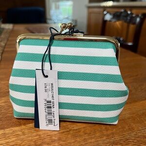 DOONEY & BOURKE COATED COTTON LARGE FRAMED COIN PURSE